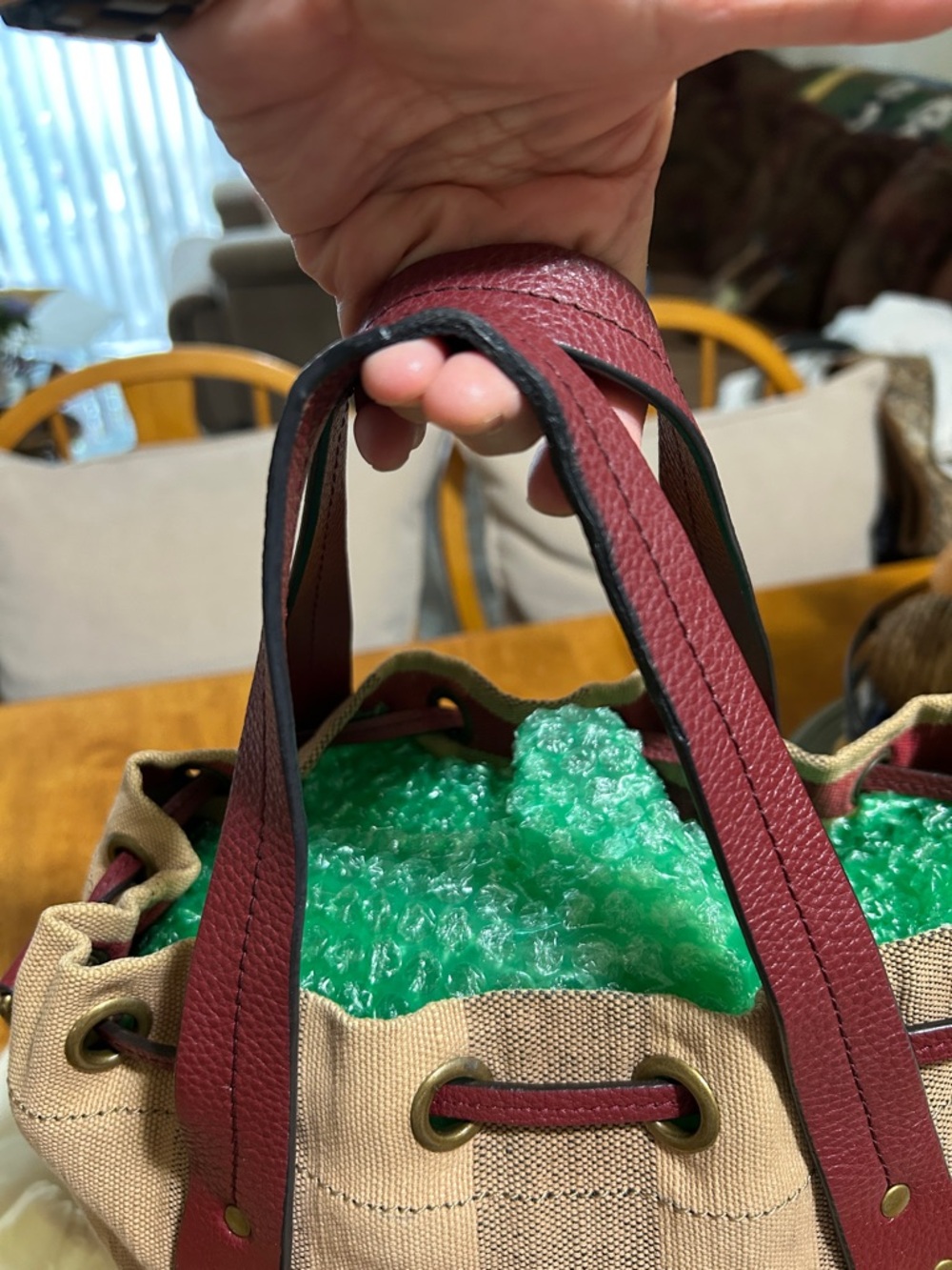 BURBERRY Drawstring Bucket Bag - Picture 11 of 11